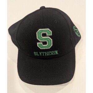 HARRY POTTER ADULT UNISEX SLYTHERIN HAT BLACK ADJUSTABLE ONE SIZE FITS MOST NEW!